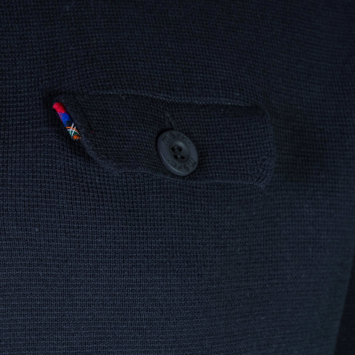Merc London Button Through Knit Cardigan Navy