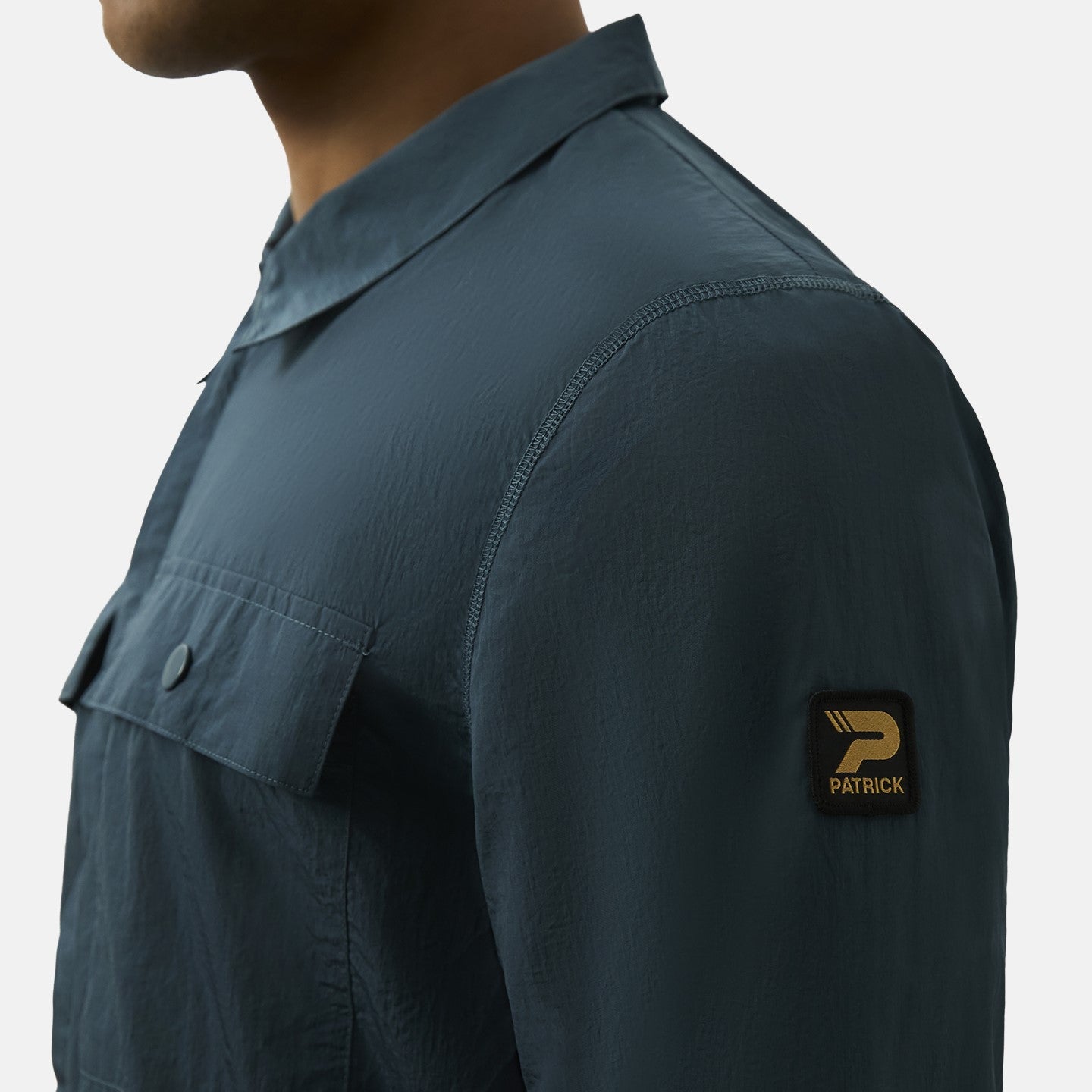 Patrick Jackson Breast Pockets Overshirt Dark Blue