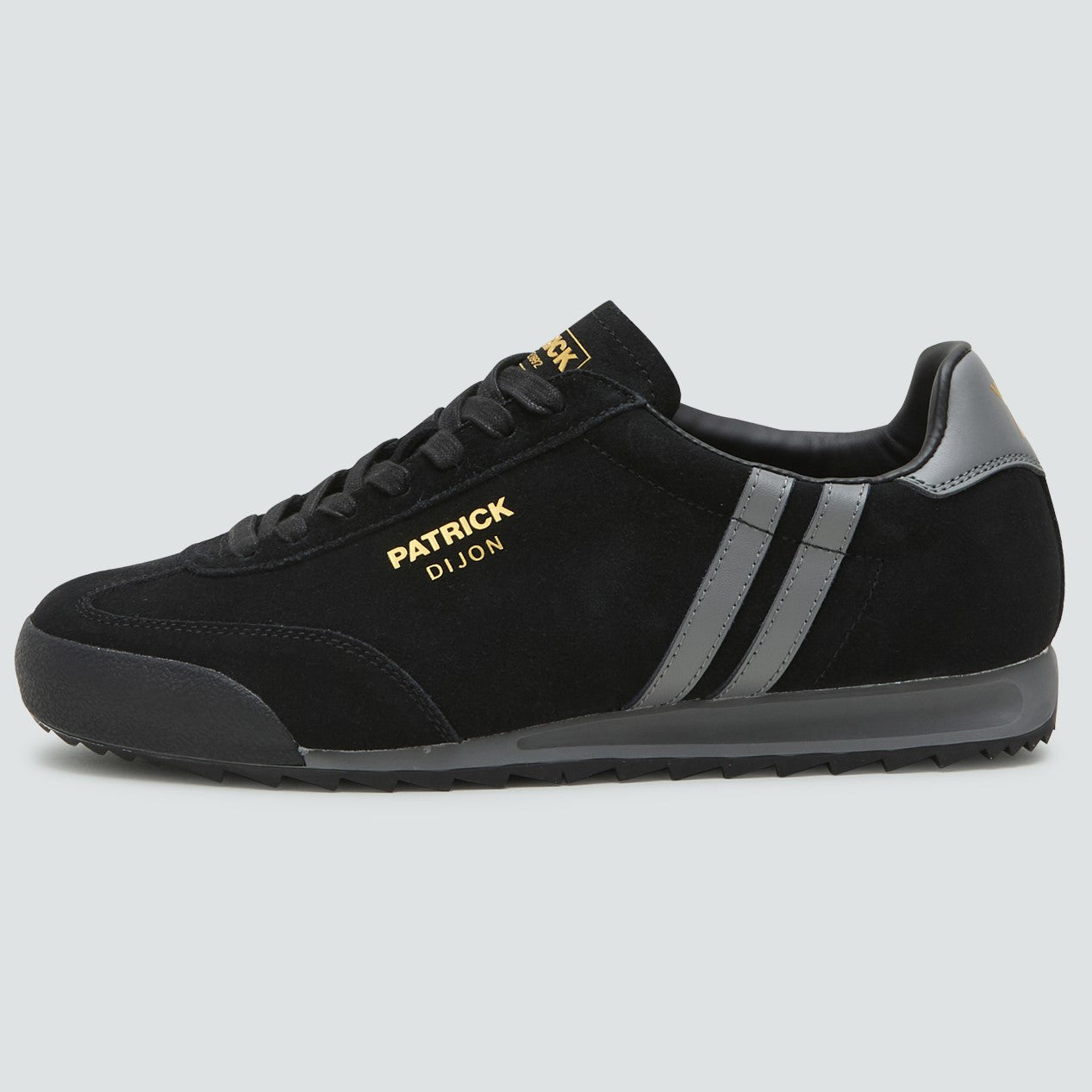 Patrick Dijon Runner Suede Trainer Black / Charcoal