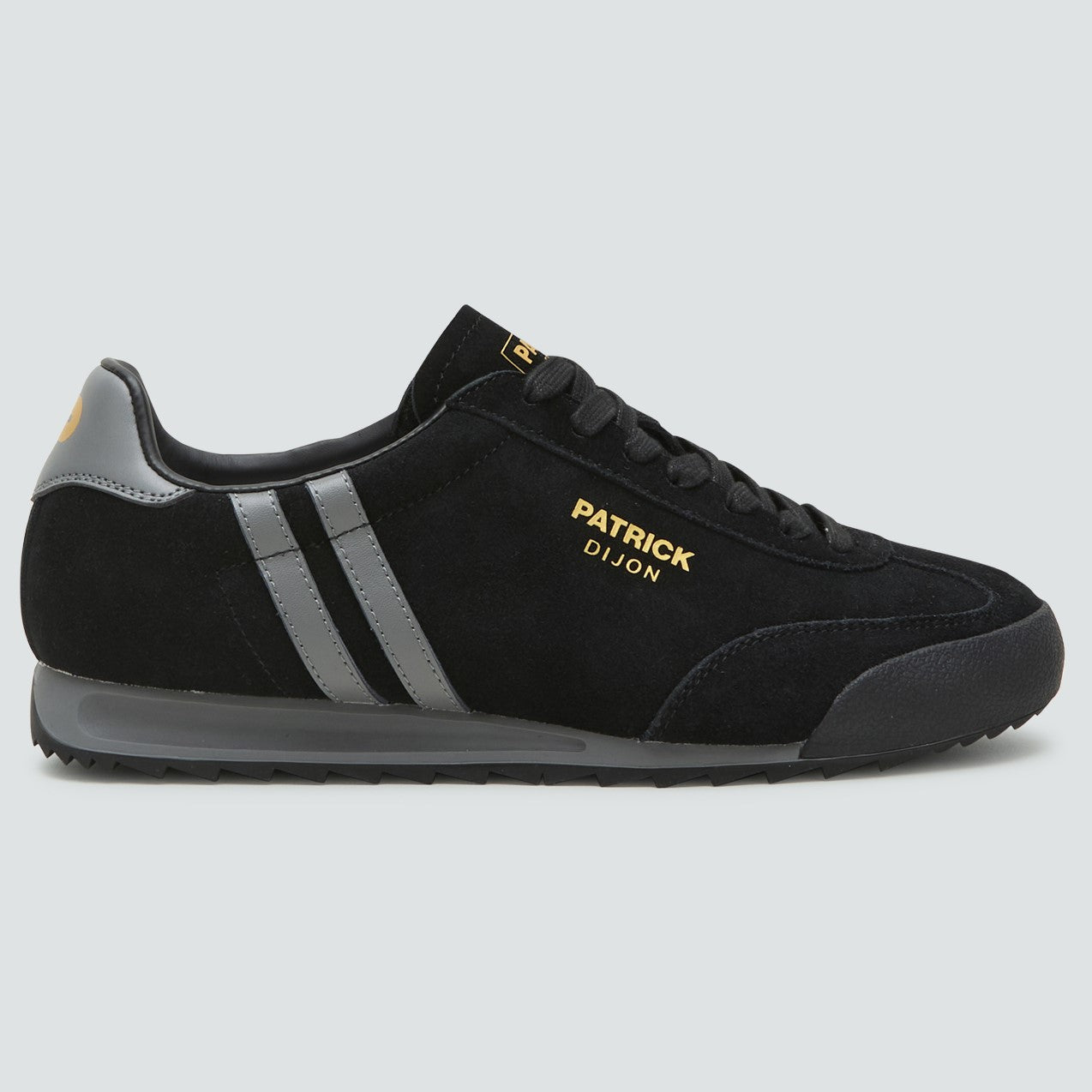 Patrick Dijon Runner Suede Trainer Black / Charcoal