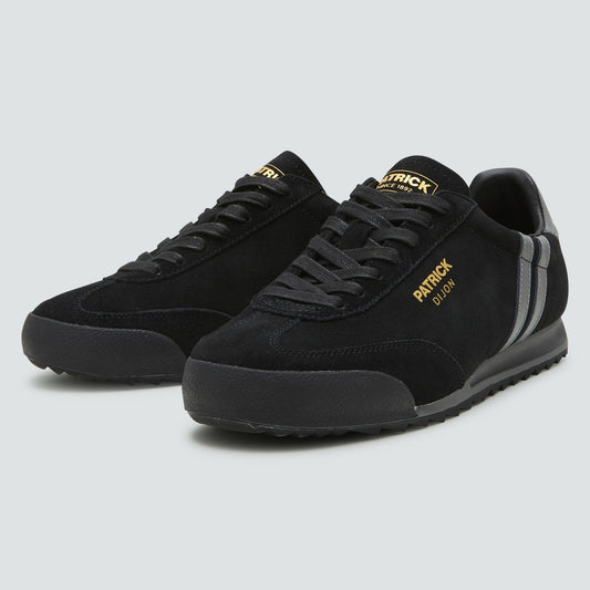 Patrick Dijon Runner Suede Trainer Black / Charcoal