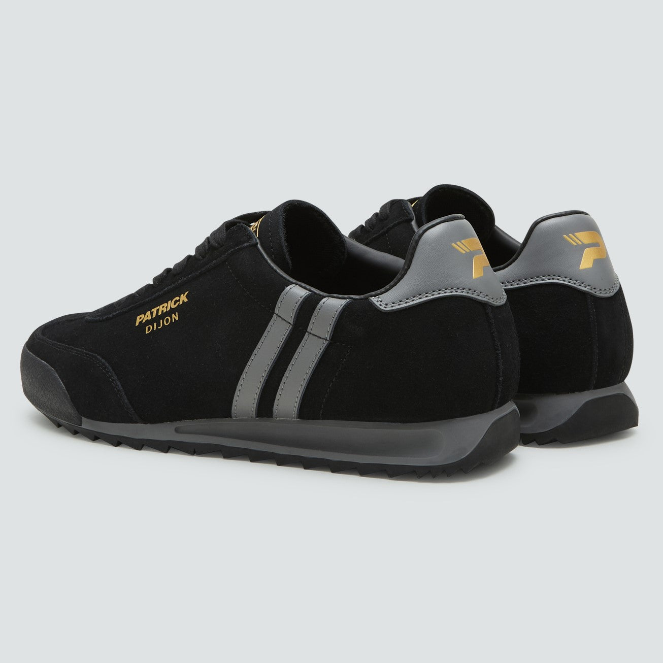 Patrick Dijon Runner Suede Trainer Black / Charcoal