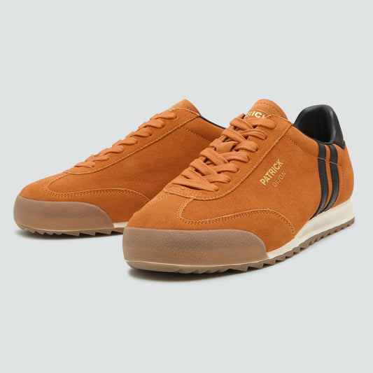 Patrick Dijon Runner Suede Trainer Orange / Black