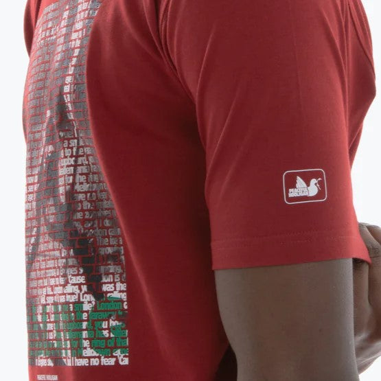 Peaceful Hooligan The Clash London Calling T Shirt Dark Red