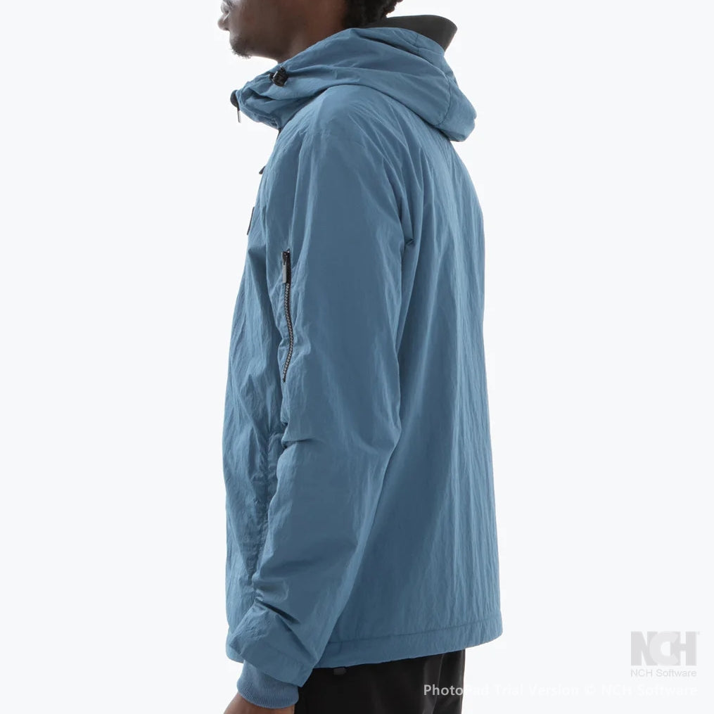 Peaceful Hooligan Fleece Lined Nylon Jacket Coppen Blue