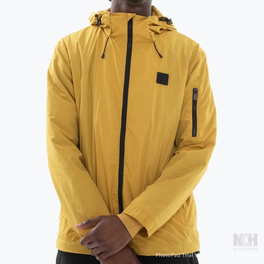 Peaceful Hooligan Fleece Lined Nylon Jacket Gold