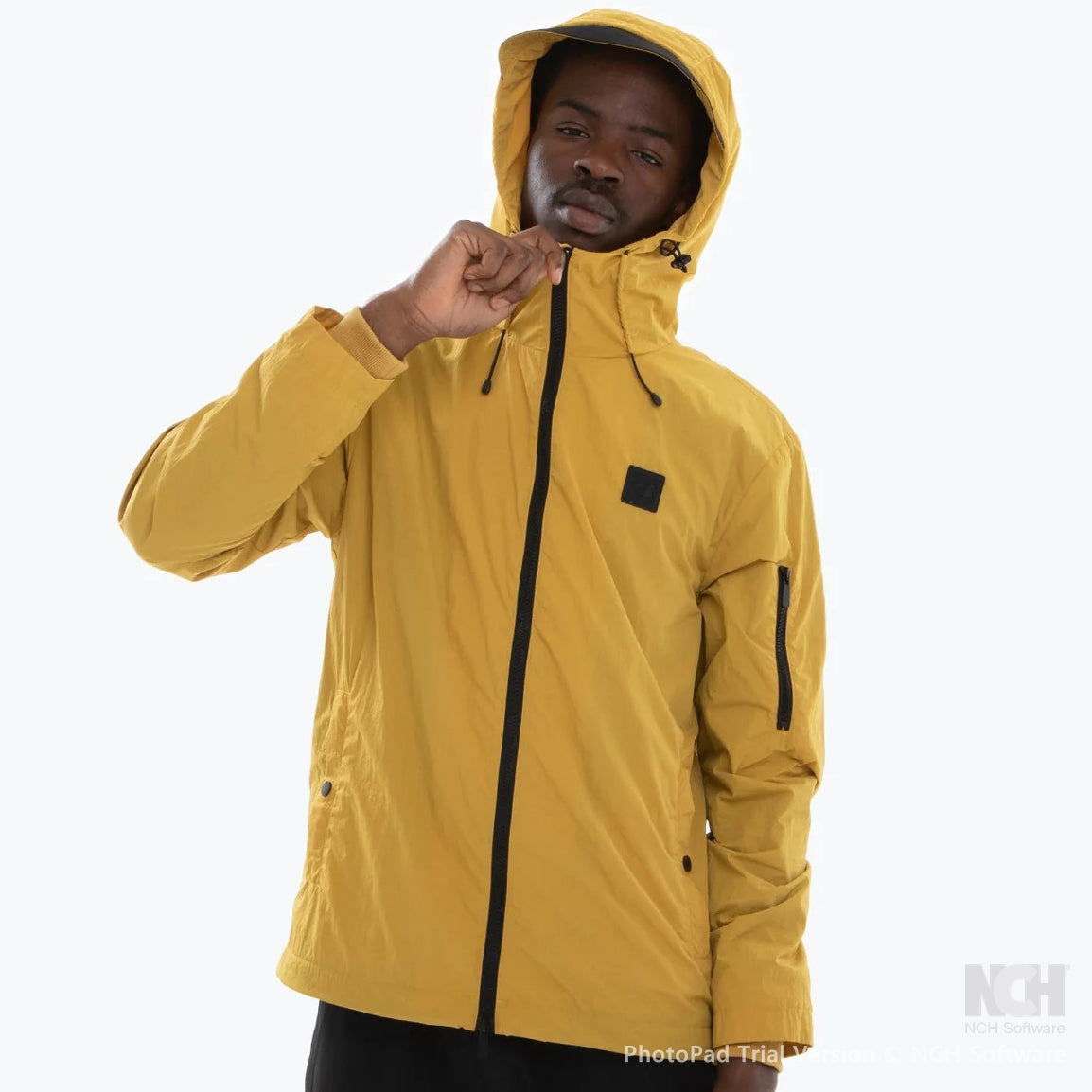 Peaceful Hooligan Fleece Lined Nylon Jacket Gold