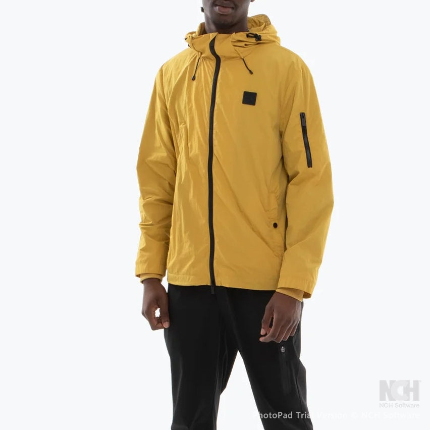 Peaceful Hooligan Fleece Lined Nylon Jacket Gold