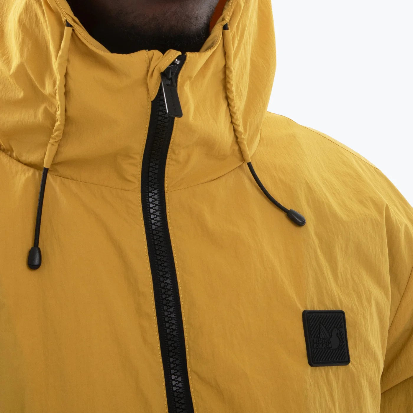 Peaceful Hooligan Fleece Lined Nylon Jacket Gold