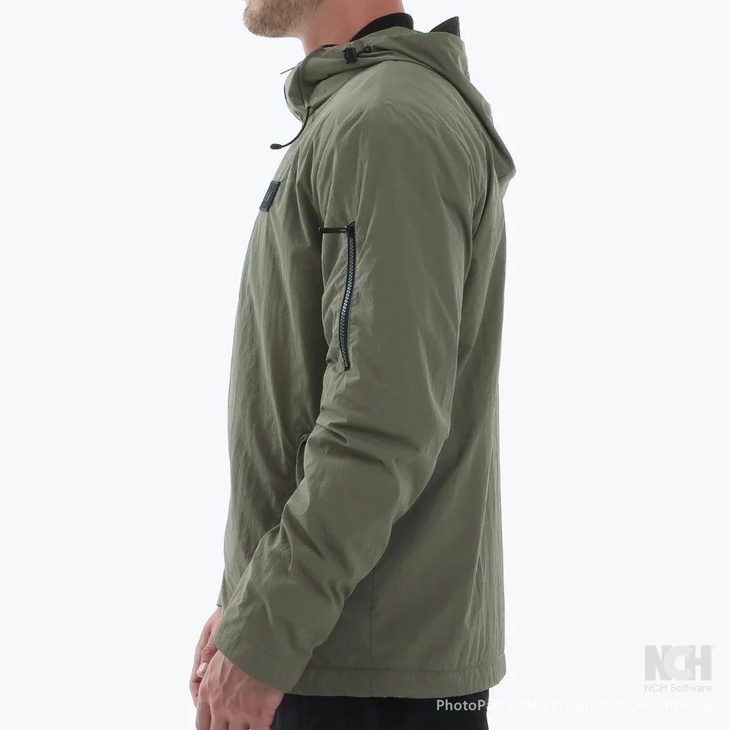 Peaceful Hooligan Fleece Lined Nylon Jacket Khaki