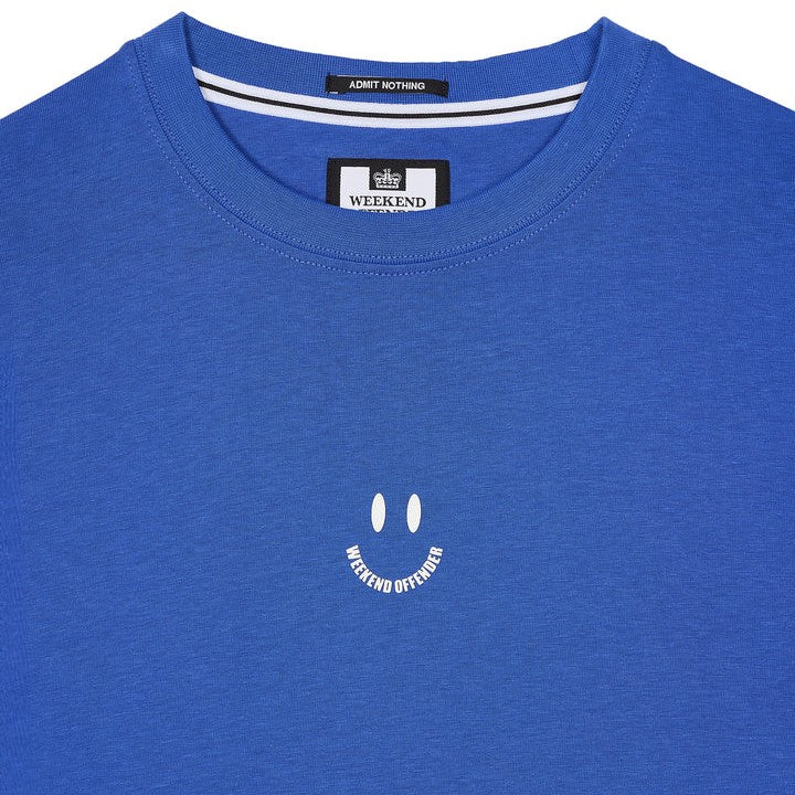 Weekend Offender Mini Rave Smiley T-Shirt Royal Blue