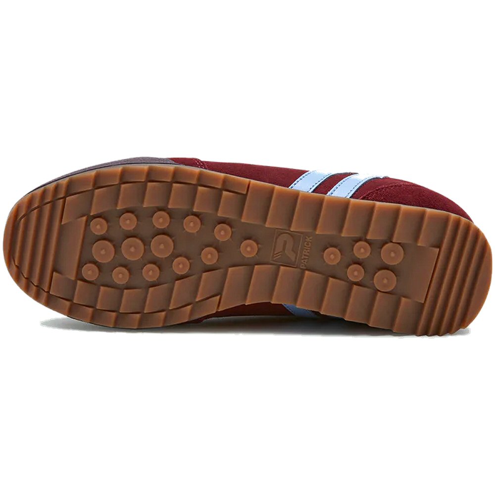 Patrick Rio Suede Trainer Burgundy / Sky