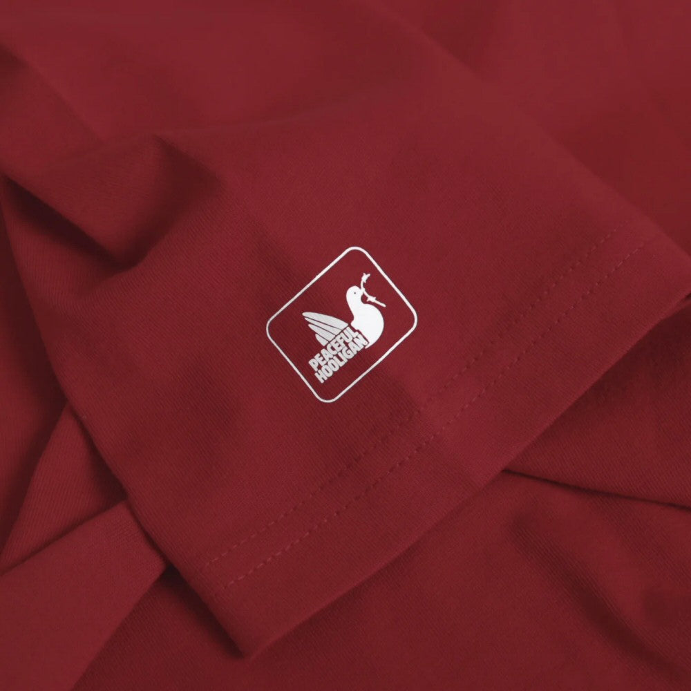 Peaceful Hooligan Oasis Morning Glory T-Shirt Dark Red