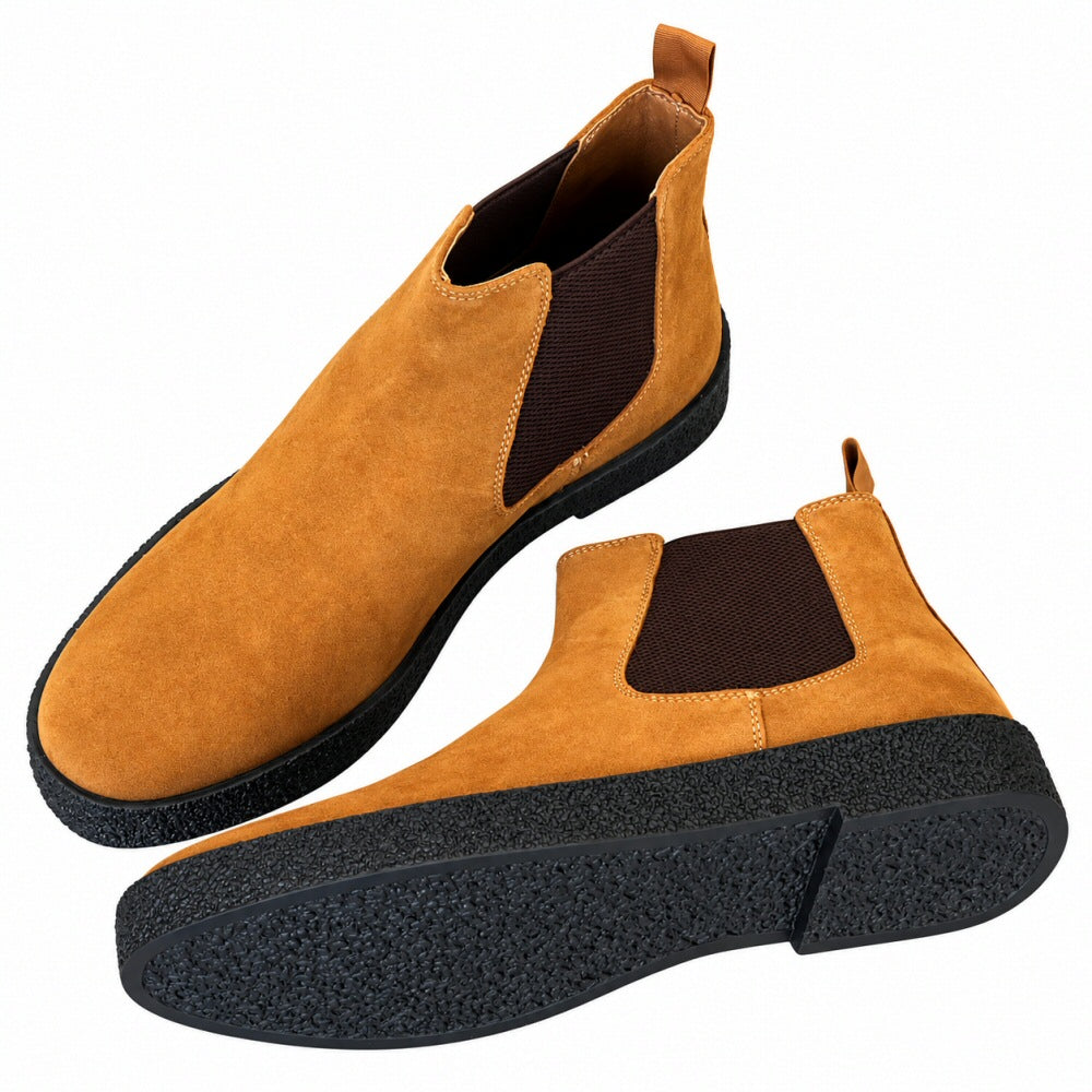 Roamers Suede Bullitt Chelsea Boot Tan