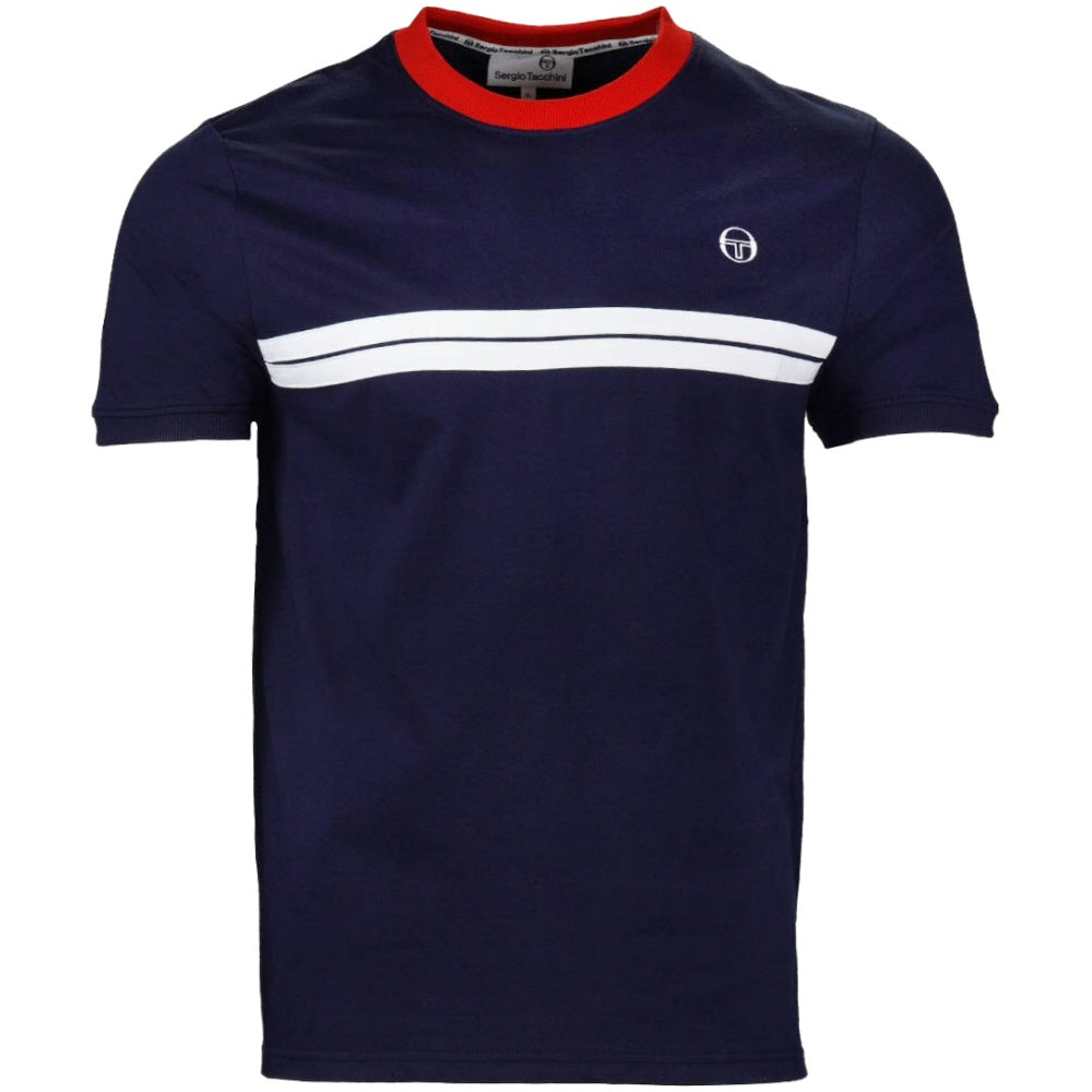 Sergio Tacchini Supermac T Shirt Navy / White / Red