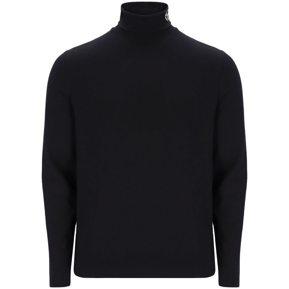 Sergio Tacchini Logo Collar Jersey Roll Neck Black