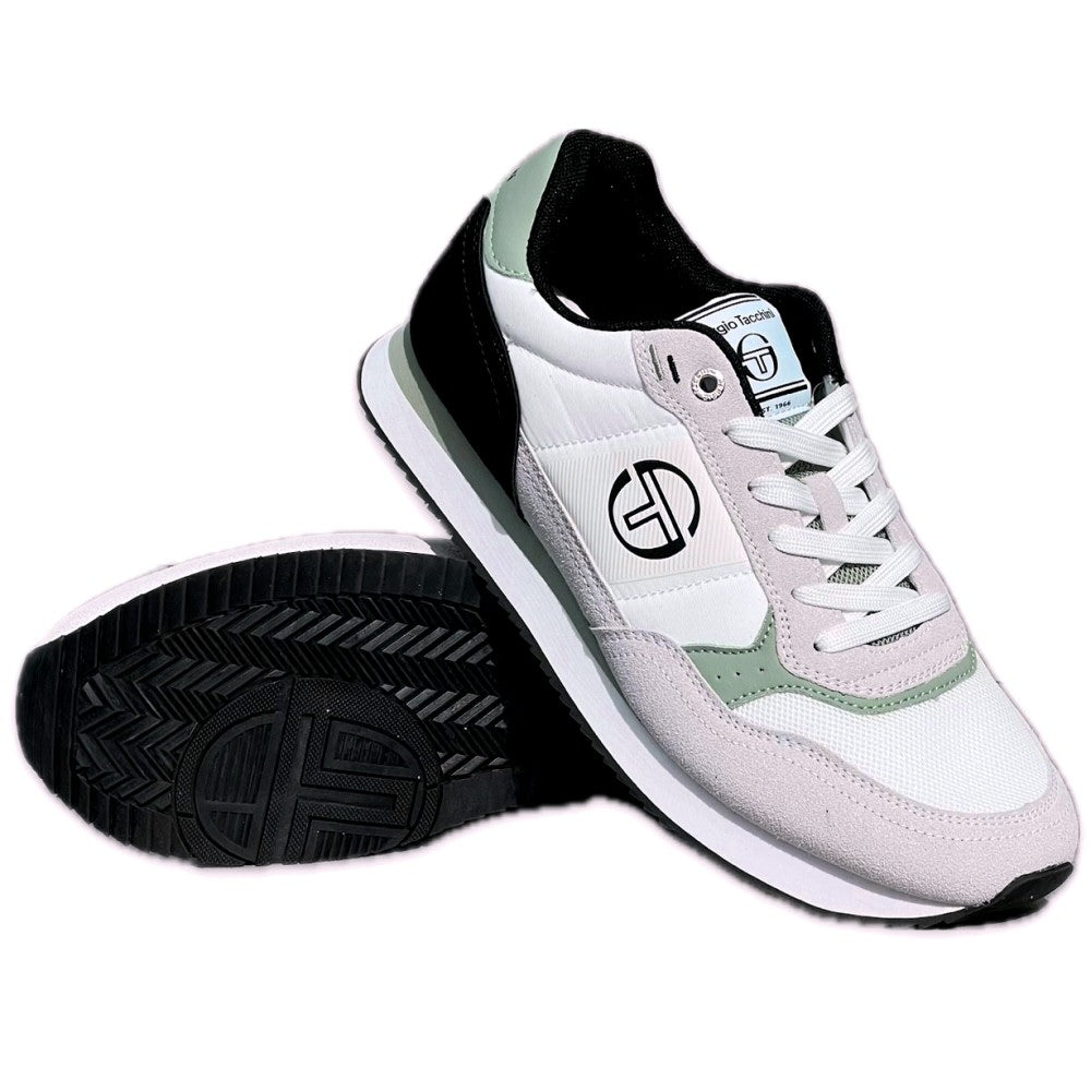 Sergio Tacchini Monza Suede Trim Trainer White / Sage