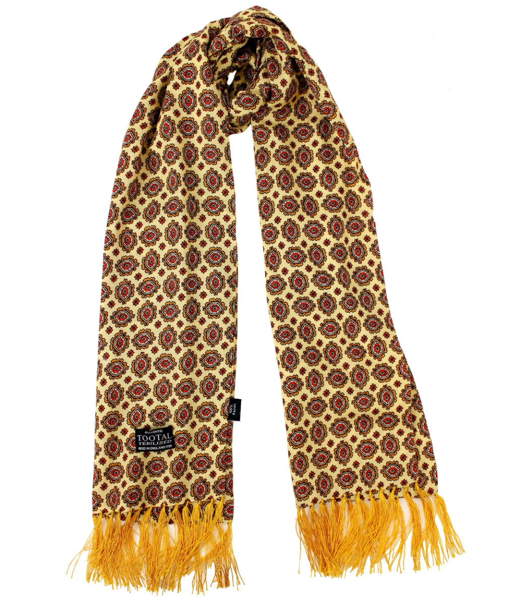 Tootal Small Geometric Print Rayon Scarf Pale Yellow