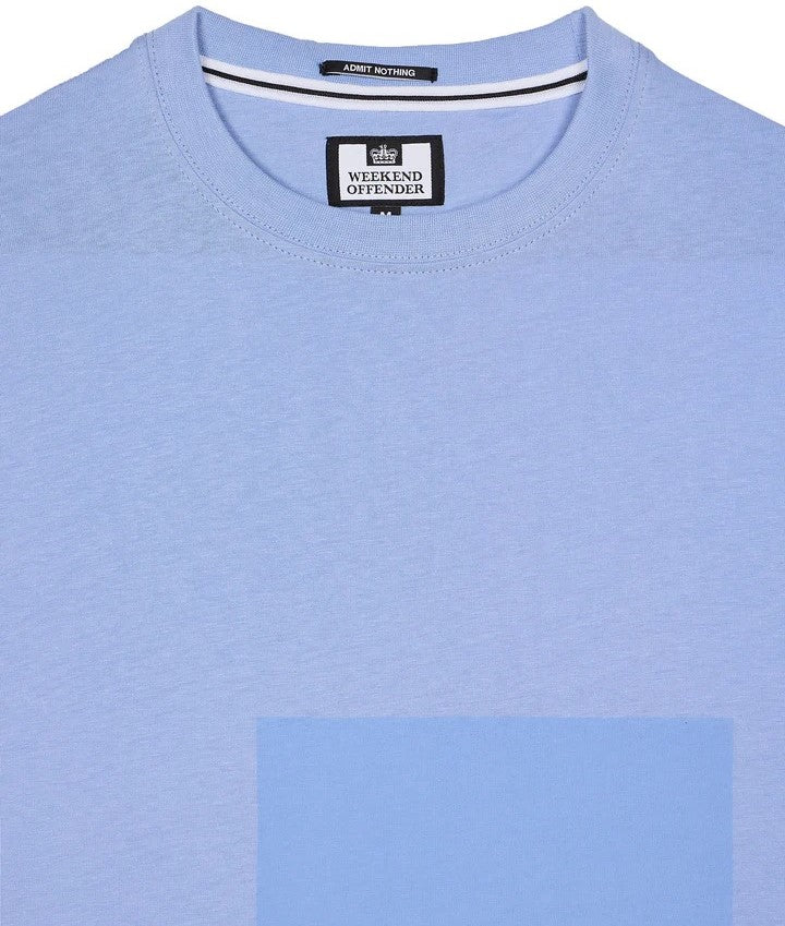 Weekend Offender Back n Front Large Print T-Shirt Blue