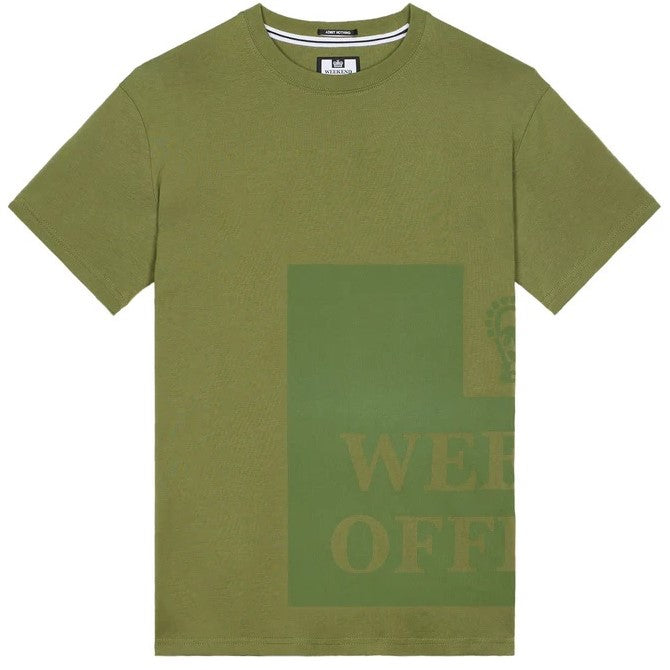 Weekend Offender Back n Front Large Print T-Shirt Green