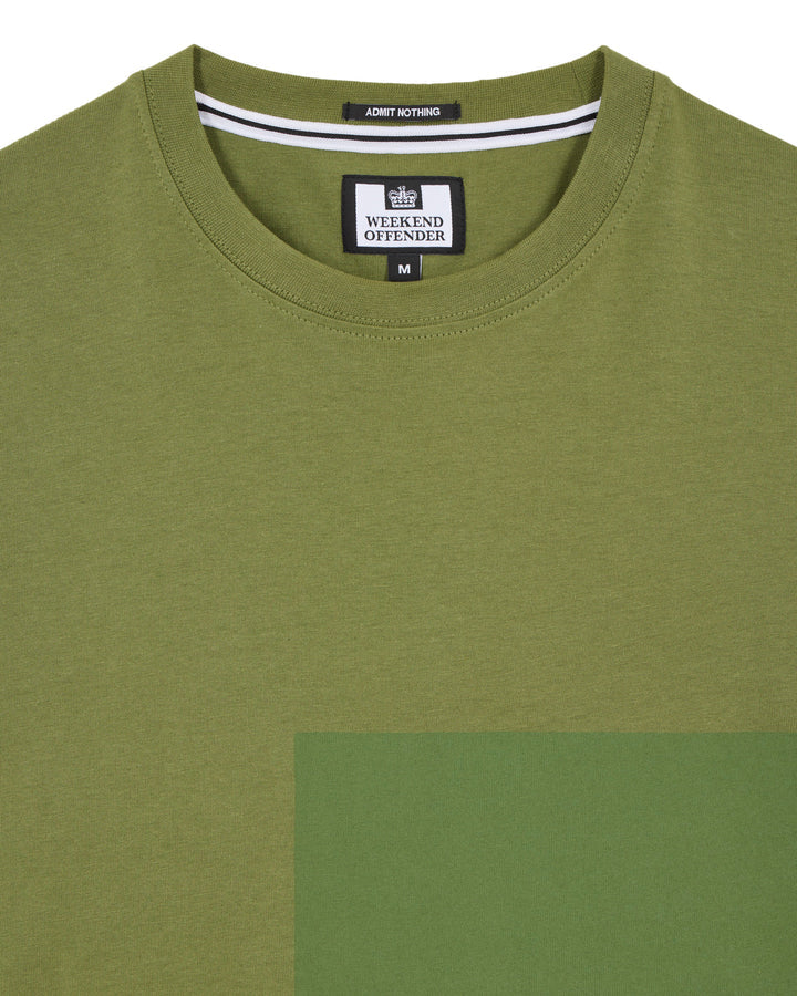 Weekend Offender Back n Front Large Print T-Shirt Green