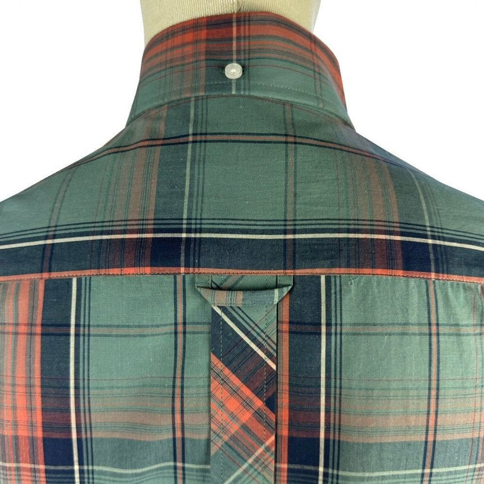 Trojan Records Windowpane Check Shirt With Pocket Square Slate