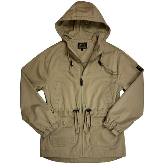 Trojan Records Peached Twill Cotton Hooded Parka Stone