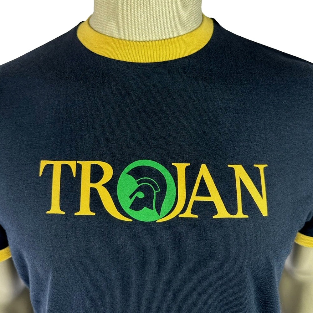 Trojan Records Logo Ringer T-Shirt Navy