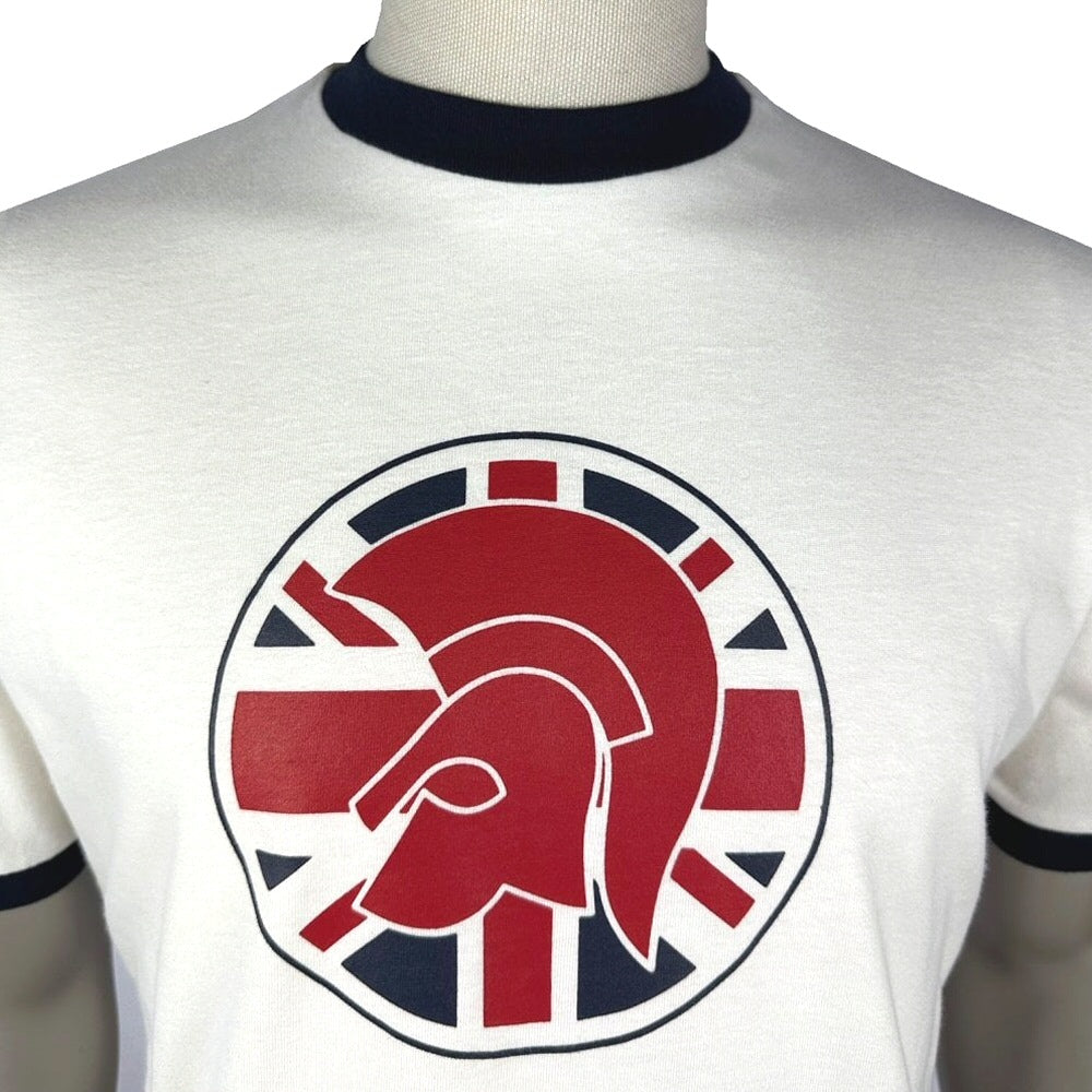 Trojan Records Union Flag Logo T-Shirt Ecru