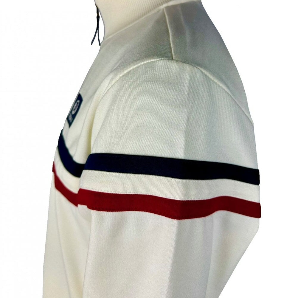 Trojan Records Retro Stripe Track Top Ecru