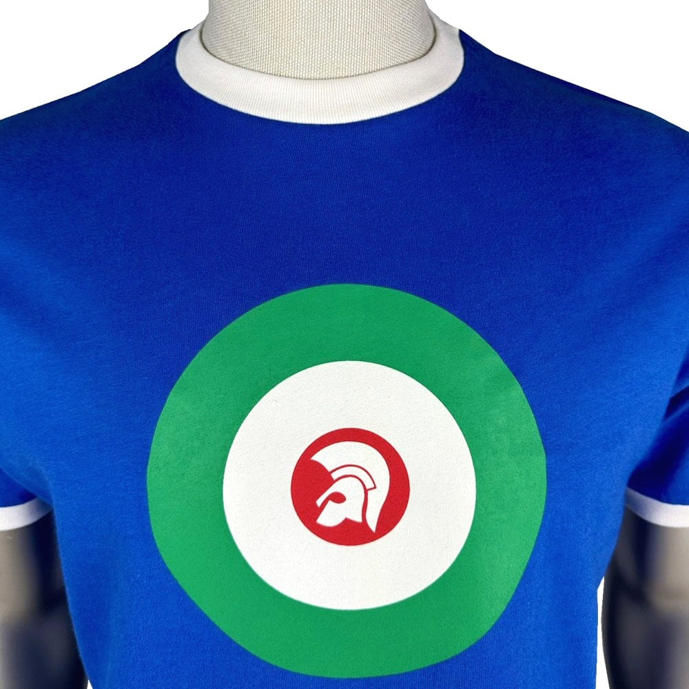 Trojan Records Helmet And Roundel T-Shirt Cobalt