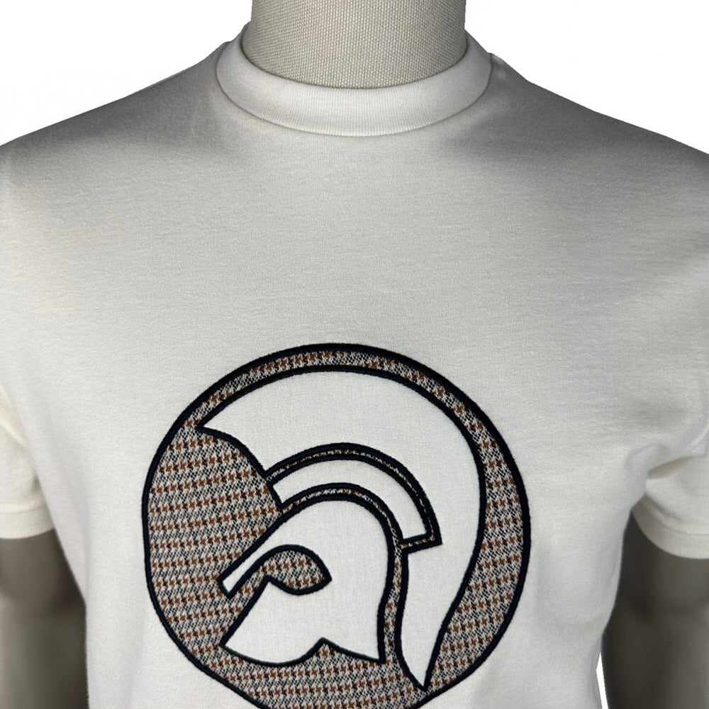 Trojan Records Houndstooth Helmet T-Shirt Ecru