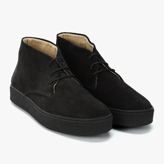 Delicious Junction Suede Playboy Bullitt Boot Black