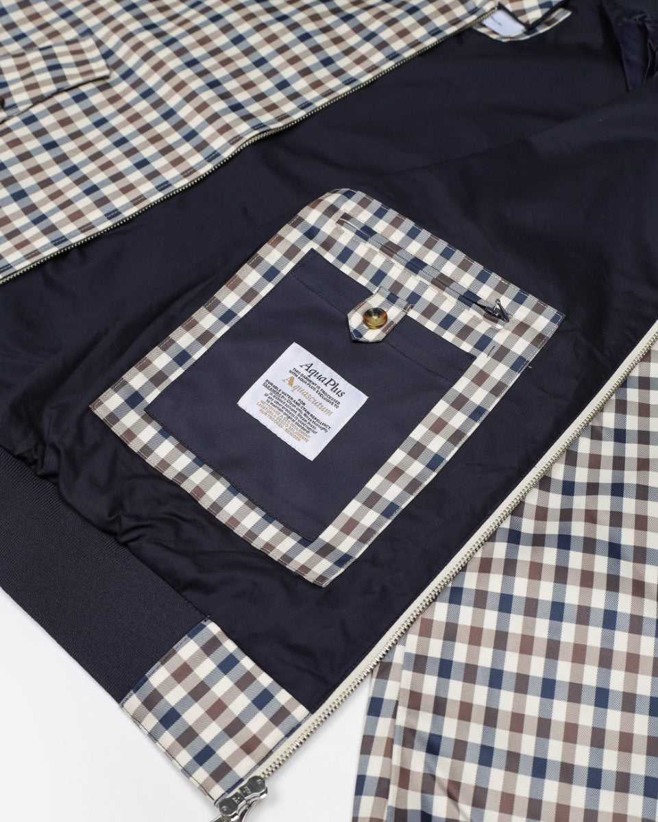 Aquascutum Archival Weatherproof Harrington Jacket Club Check