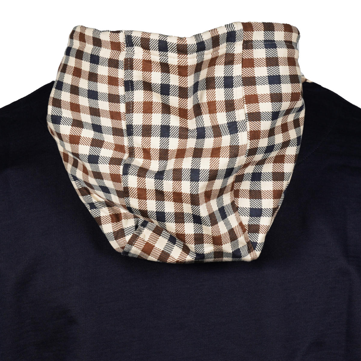 Aquascutum Active Club Check FZ Hoodie Navy