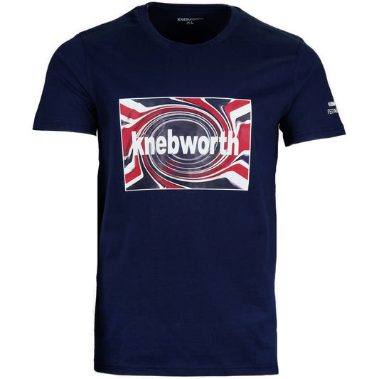 Knebworth Clothing Union Jack Swirl Print T-Shirt Navy