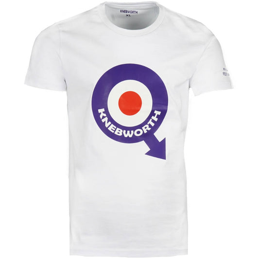 Knebworth Clothing Arrow & Target Print T-Shirt White