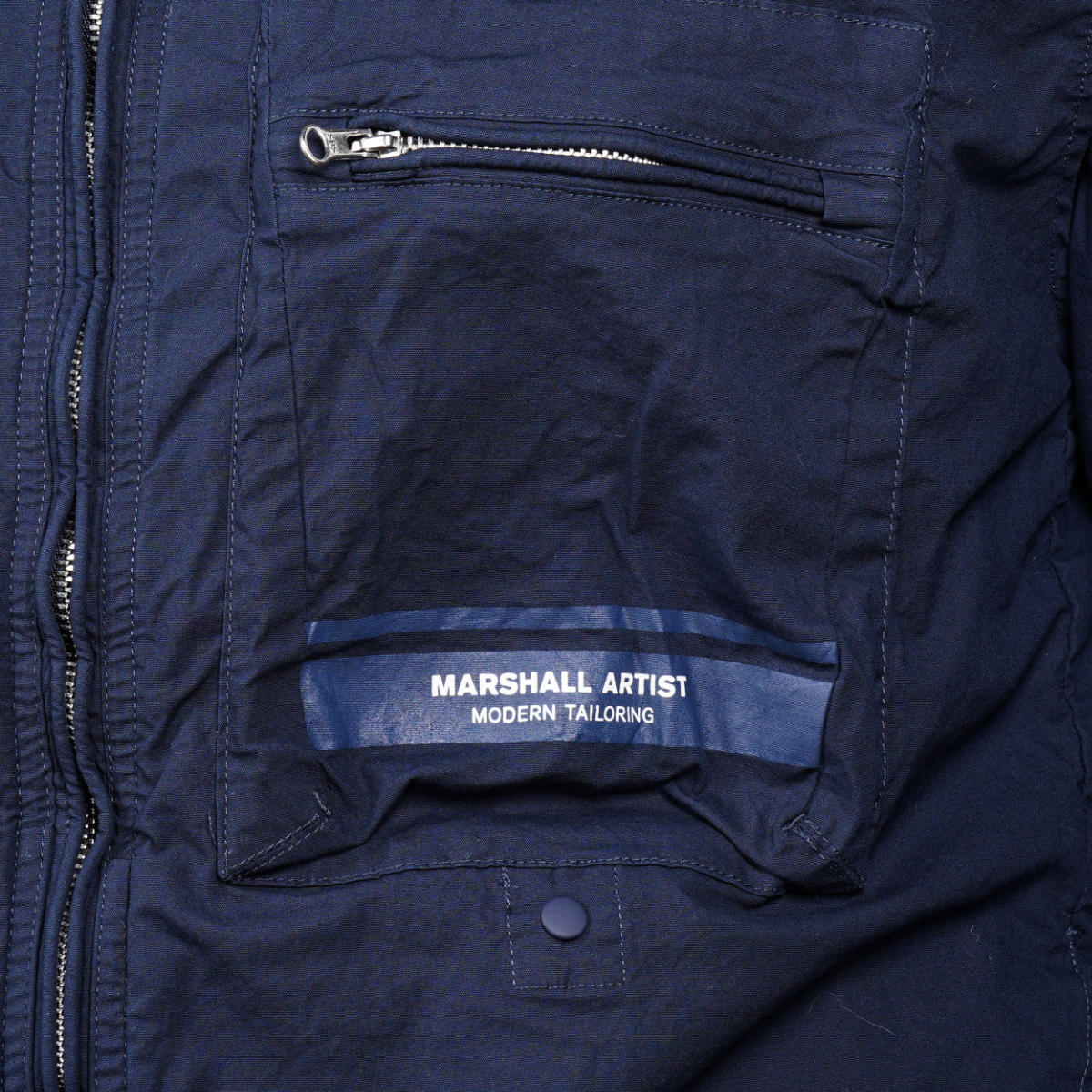 Marshall Artist Stretch Parachute Cotton Overshirt Navy