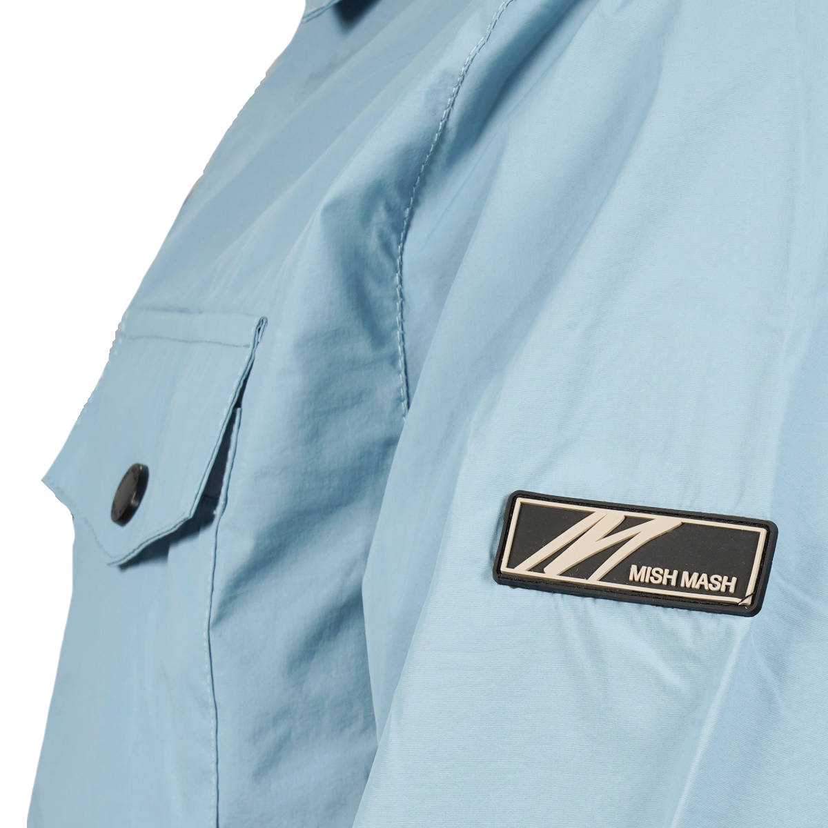 Mish Mash Mesh Lined Windbreaker Overshirt Sky Blue