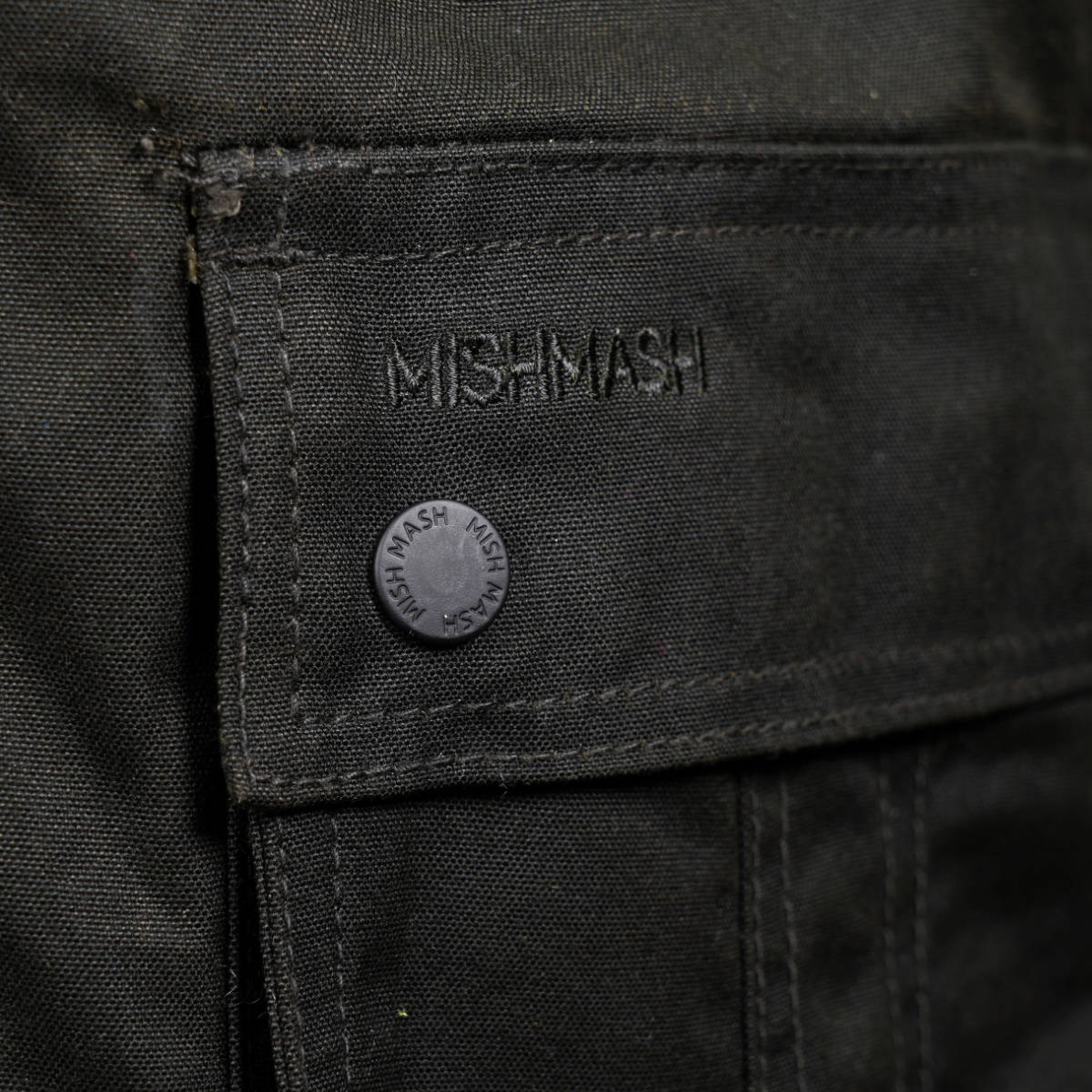 Mish Mash Waxed Cotton Jacket Olive Green