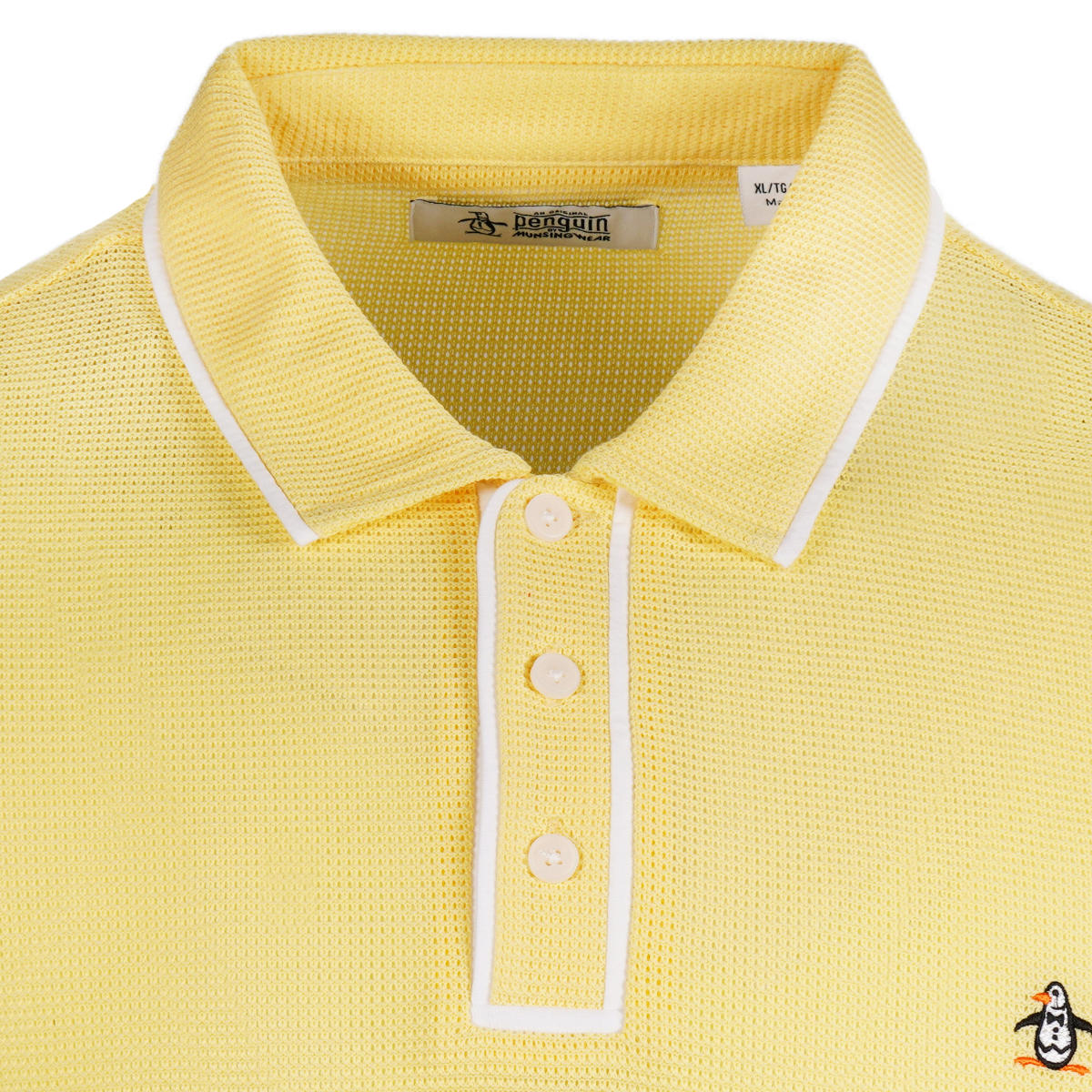 Original Penguin Airtex Fine Gauge Knit Polo Shirt Lemon