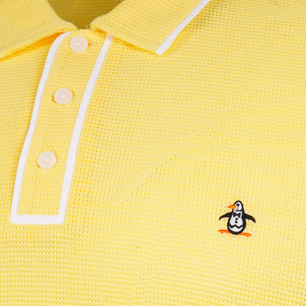 Original Penguin Airtex Fine Gauge Knit Polo Shirt Lemon