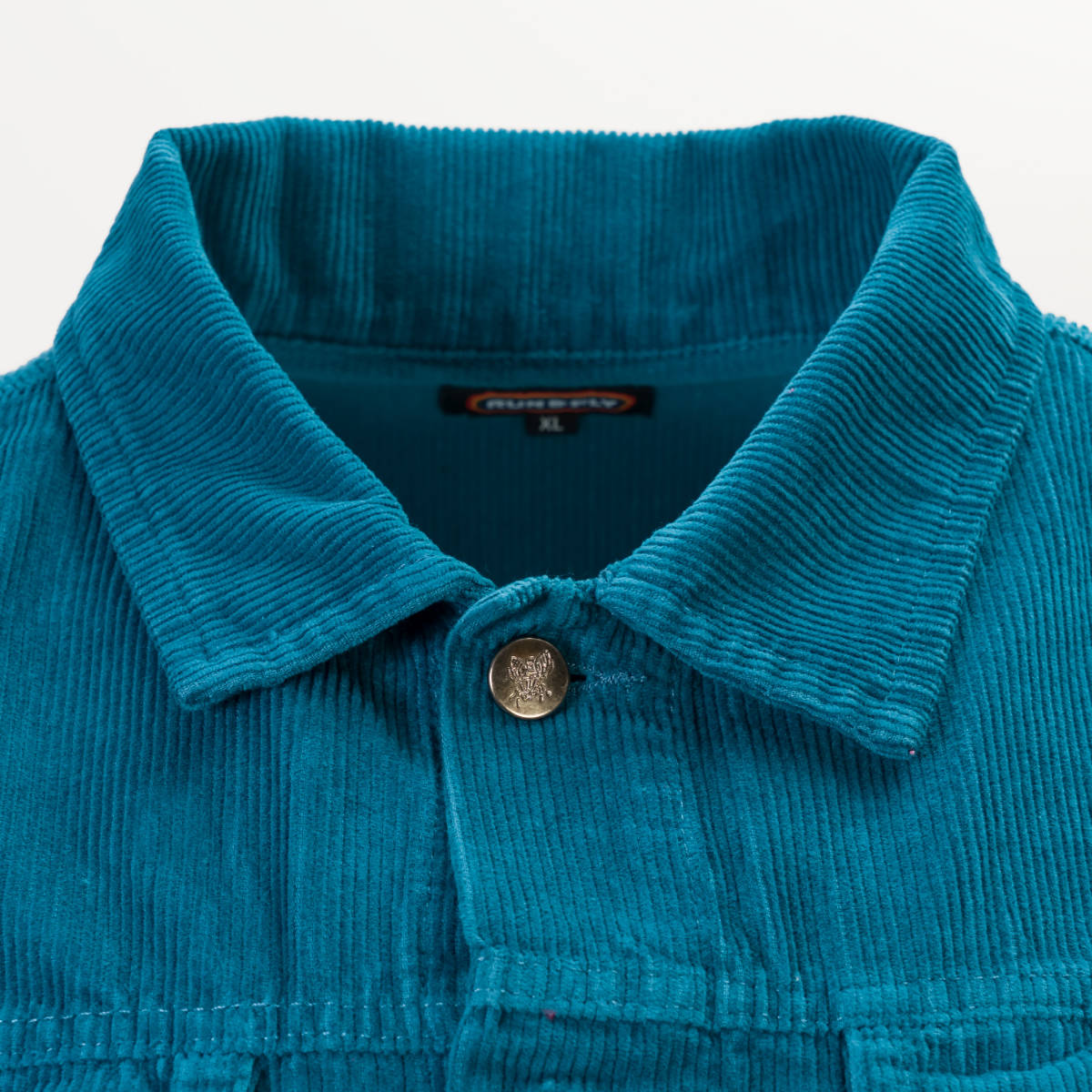 Run and Fly Mod Retro Trucker Jacket Corduroy Teal