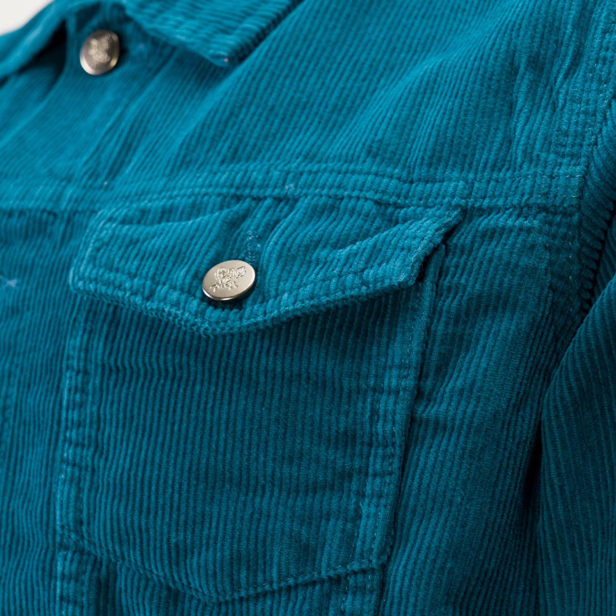Run and Fly Mod Retro Trucker Jacket Corduroy Teal