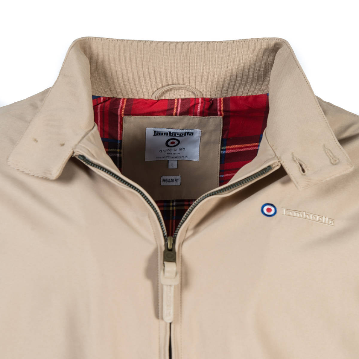 Lambretta Shower Resistant Harrington Jacket Stone