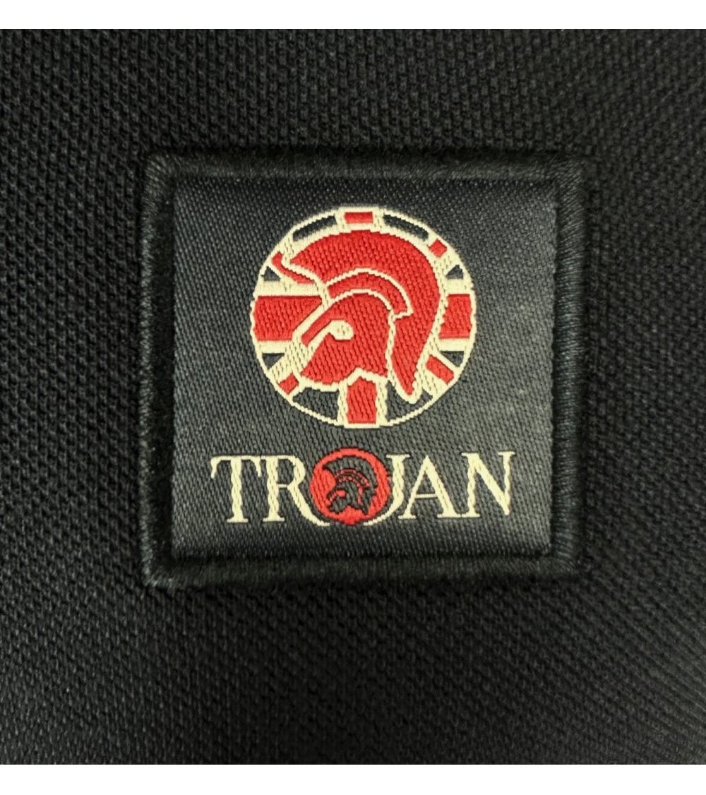 Trojan Records Flag Badge Pique Polo Shirt Navy