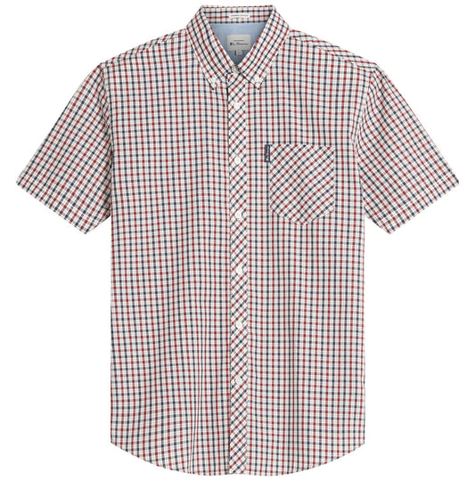 Ben Sherman Short Sleeve House Check Shirt Red / Navy
