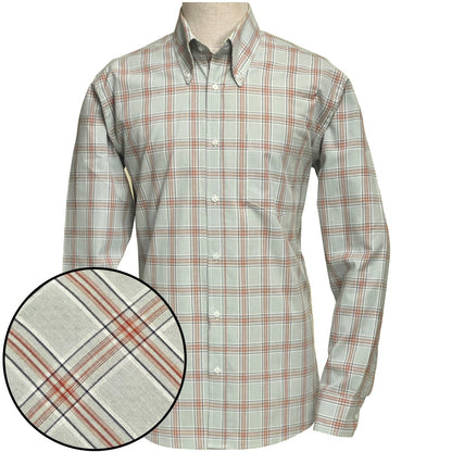 PRE-ORDER: Adaptor Clothing Check Long Sleeve Button Down Shirt Grey
