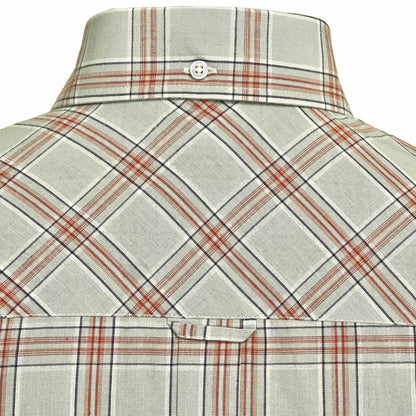 PRE-ORDER: Adaptor Clothing Check Long Sleeve Button Down Shirt Grey