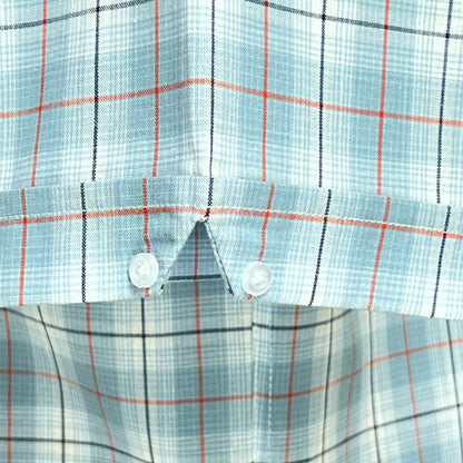 PRE-ORDER: Adaptor Clothing Check Short Sleeve Button Down Shirt Seafoam